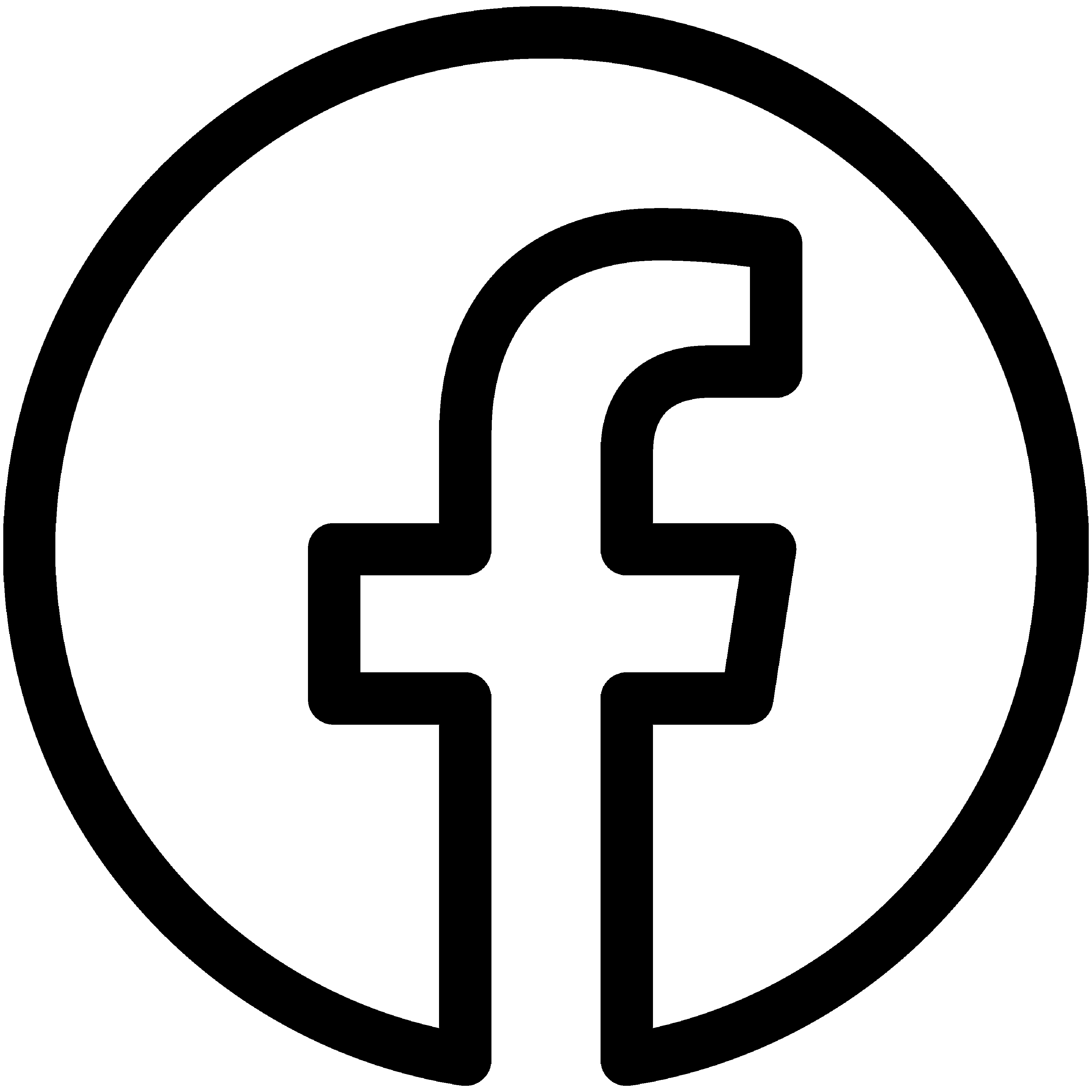 Un pictogramme noir représentant le logo de Facebook