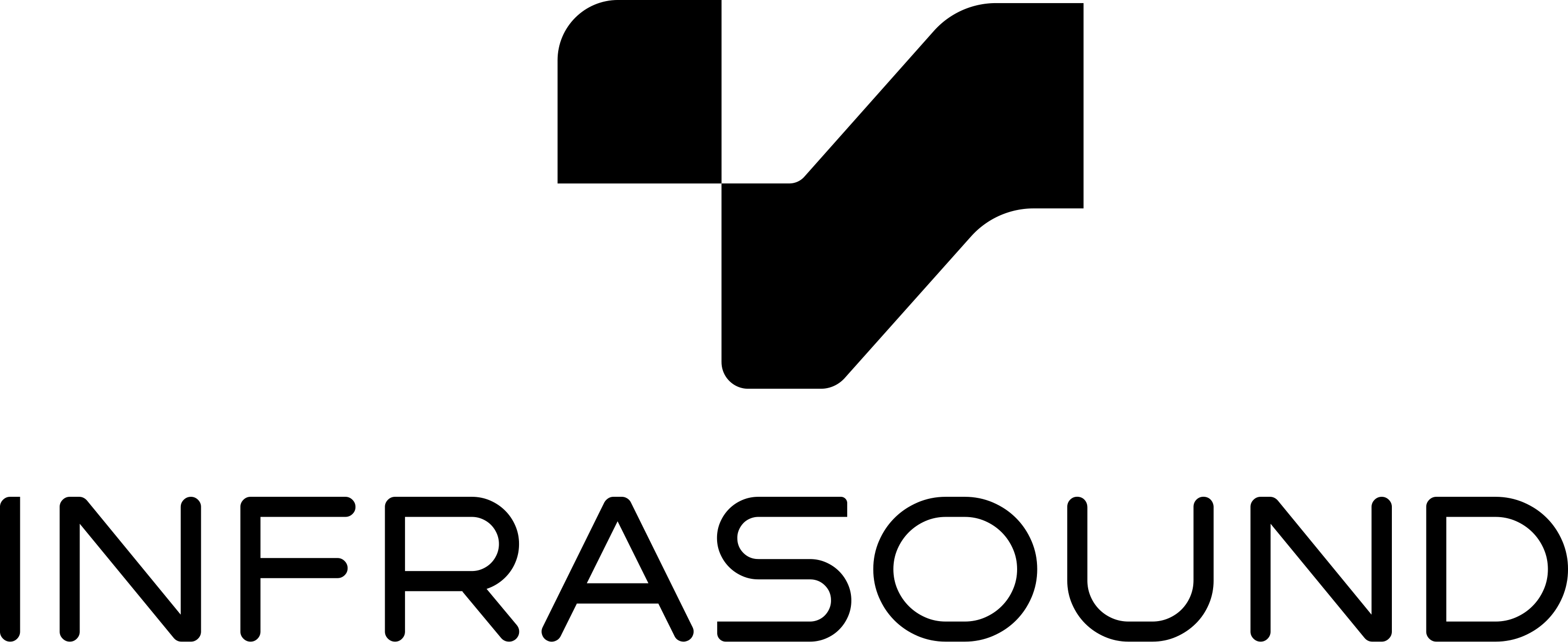 Logo noir InfraSound avec nom écrit au long